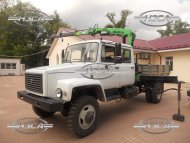 купить ГАЗ 33086 сдвоеннная кабина кран манипулятор КМУ цена производство