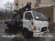  купить Эвакуатор Hyundai HD 78 со сдвижной платформой и краном-манипулятором КМУ цена производство